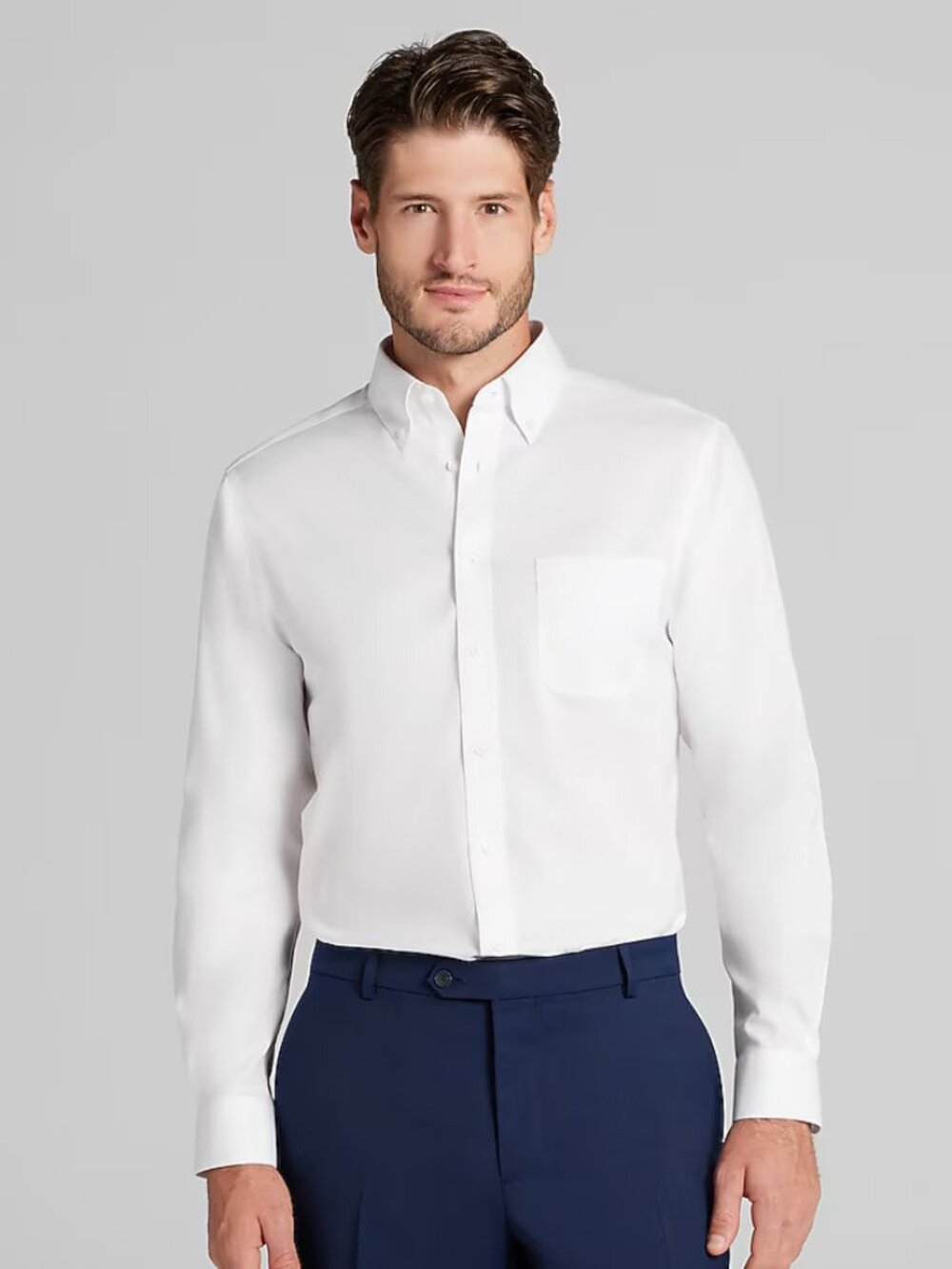 Jos. A. Bank Traveler® Collection Slim Fit Spread Collar Dress Shirt - Picture 4 of 4